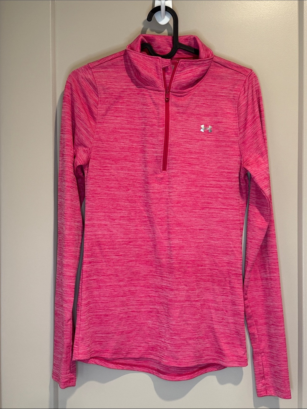 Under Armour Hot Pink Heather Quarter-Zip Pullover